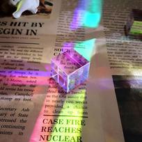 Saulės gaudyklė Krištolinio stiklo kubas Geometrinės prizmės dekoracijos namams ir biurui 20mm cube