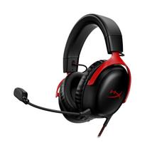 HyperX Cloud III laidinės žaidimų ausinės su mikrofonu, raudonos raudona