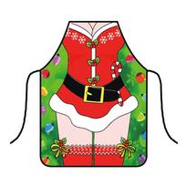 1PC Holiday Apron Home Cooks Cartoon Printed Baking Apron for Cooking Easy Clean Christmas Apron Dress-Up & Role Play Unisex
