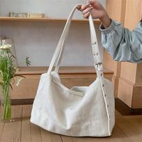 Lazy Style Large Capacity Canvas Tote Bag New College Student Class Bag Commuting Shoulder Crossbody Bag for Women CLE 38x17x26cm balta