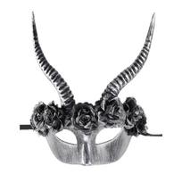 Scary Horns Mask Half Face Mask Mardi Gras Mask Masquerade Mask Halloween Mask Carnivals Mask for Fancy Dress auksas