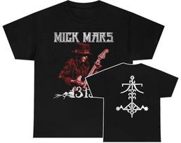 Mick Mars 1313 With Logo On Back unisex black Shirt S-3XL QW3487 Unisex T-Shirt XL