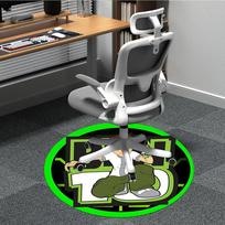 1PC Ben 10 Office Round Rug - Perfect for Office or Study Decor, Machine Washable, Non-Slip Backing, Decorative Floor Mat 80cm