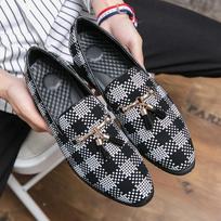 British tassel pointed casual leather shoes summer lazy hairstylist Doudou shoes 38