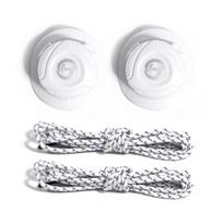 Adjustable Automatic Buckle Rope Quick Stretching Lock Lazy Laces  Shoe Accessories White black dots