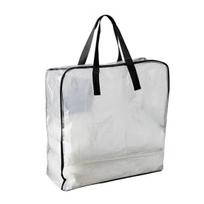 Heavy Duty Moving Bag Large Capacity Storage Tote with Reinforced Handles Waterproof Zippered Moving Box with Label Pocket for Clothes Blankets