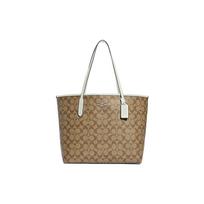 Coach City 33 Classic Monogram Drawstring Closure Tote Bag Women tote Brown 5696-SVV7Q Basic Set (Bag+Dust Bag)