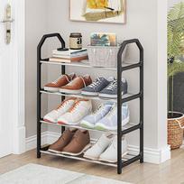 Multi-Layer Shoe Shelf 4 Layers Simple Dust-Proof Storage Shoe Cabinet Multi-Layer Assembly Door Dormitory Organizer Rack juoda