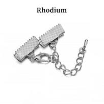 10pcs/lot Ribbon Leather Cord End Fastener Clasps With Chains Lobster Clasps Connectors For Bracelet Diy Jewelry Making Findings width 6mm