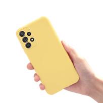 Minkštas dėklas Samsung Galaxy A13 A33 A53 A73 5G, prabangus matinis smūgiams atsparus dangtelis, dėklas Samsung A13 A 33 53 73, apsauginis buferis Samsung A33 5G geltona