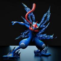 12cm Pokemon Anime Figures Dolls Greninja Evolution Ash Ketchum Version Ninja Frog Model Decoration Statue Collectable Children Playthings