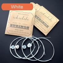 Pure Copper Guitar Ukulele Bass Strings 4 6 Pieces Set for Acoustic Classic Folk Musical Instruments beige