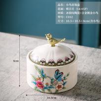 American Retro Ceramic Jewelry Box Creative Bird Ring Earrings Necklace Organizer Jewelry Storage Container Home Storage Tool