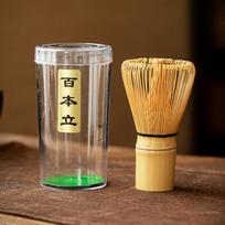100 tinklelio arbatos šepetėlis Arbatos indai japoniškos ceremonijos Bamboo Chasen virtuvės reikmenys Green Matcha arbatos miltelių šluotelė arbatos šluotelė Matcha rinkinys tamsi chaki spalva