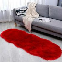 Modern Minimalist White Long-Pile Carpet for Bedroom, Living Room, or Decorative Display 40x60cm