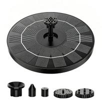 2.5W Solar Bird Bath Fountain Pump with 6 Nozzle Spray Modes & Built-in 1200mAh Battery Automatic Water Circulation Fountain Pump for Outdoor Garden A