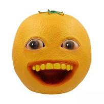 Face Cover Super Soft Realistic Looking Vinyl Orange Facial Expression Halloween Masque Decor Birthday Gift oranžinė