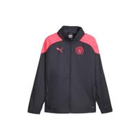 Puma Manchester City Training All-Weather Jacket Color Block Casual Sports Packable Hood Retro Sports Stand Collar Jacket Men jackets Black 772870-18 S black
