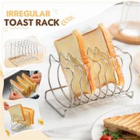 Stainless Steel Irregular Toast Rack Bread Holder Kitchen Countertop Organizer Durable Wire Frame Design for Easy Bread Storage and Display one size sidabras