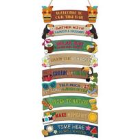 Hawaii Tiki Bar Welcome Sign, Summer Beach Farmhouse Wooden Hanging Sign, Tropical Wall Decoration Plaque for Hawaiian Luau Party 1