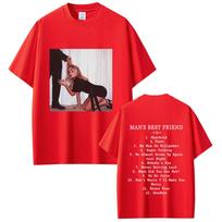 Sabrina Carpenter Unisexs Best Friend Album Graphic T Shirts Male Vintage Streetwear Unisex Women Fashion Casual Oversized Tshirt 3XL gray