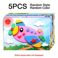 5/10/20PCS 3D EVA Foam Sticker Set Self Adhesive Random Mixed Cartoon Animal Vehicle Style Handmade Artclass Prop Stationery ZYF blue