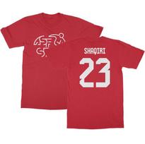 Shaqiri 23 Marškinėlio Stilius - Šveicarijos Futbolo Taurės Ventiliatoriaus Unisex Marškinėlis M white