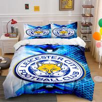 Leicester City Football Club Bedding Set Bedding set (1 duvet cover, 2 pillowcases, duvet not included) 135x200cm