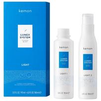 Lunex System Šviesos rinkinys Kemon: Kosmetinis šviesinimas, Plaukų kremas-gydymas, 90 ml + Kosmetinis aktyvatorius, Plaukų kremas-gydymas, 180 ml