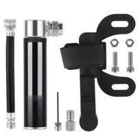 Portable Mini Bike Pump Aluminum Alloy Cycling Hand Air Pump Ball Tire Inflator Schrader Road Bike Pump juoda