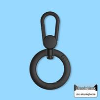 Rotatable Snap Hook Lanyard with Detachable Ring, Metal Hook, Bell, and Enamel Strap with Stainless Steel Clip.