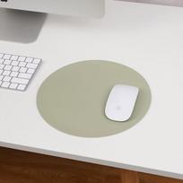 Round Waterproof Non-Slip Leather Mouse Pad - Small, Stain-Resistant, Solid Color, Fresh Style, PVC, Available in Stock Diameter 16cm