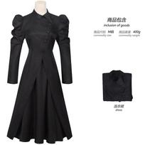 Wicked Cosplay Witches Costumes Glinda Elphaba Clothes Gotic Movie Party Role-playing Pink Suit Black Dress Robe Hat 2XL smėlis