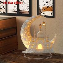 2D plokščios akrilinės stalo dekoracijos ornaments One Size geltona