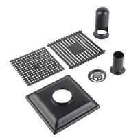 Shower Floor Drain with Removable Cover Grille SUS304 Stainless Steel Bathroom Supply 12x12cm