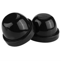 2 vnt. 75 mm LED priekinių žibintų apsauga nuo dulkių, vandeniui atspari guminė korpuso sandarinimo dangteliai black