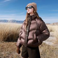 Sancai Women's Waterproof 90% White Duck Down Short Puffer Jacket M