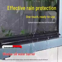 Atsparus lietui palangės vandens barjeras: Veiksminga vandens nepraleidžianti juosta lietaus vandeniui sulaikyti ir langų tarpams apsaugoti Black universal rain shield 4.5cm*0.5m