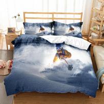 Mountain Ski Extreme Duvet Cover Set Uk Single Double Queen Us Twin Full King Size Pkm Bed Linen Set EU single(135x200cm)