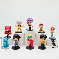 Q Version 10pcs/Set K-POP Demon Hunters Action Figure PVC Toy Derpys Rumi Mira Zoey Sussy Figurine Doll Fans Gift Childen Gift