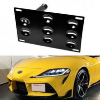 Bumper Tow Hook License Plate Bracket Mount Holder For -up Toyota Supra GR
