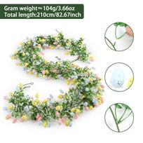 Easter Imitation Easter Eggs  Twigs Green Plants  Twigs Decoration Plant Wall Hanging Decoration One Size