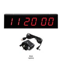 LED Electronic Large Screen Timer Clock with Bracket & Remote for Basketball Competitions Red Digits
