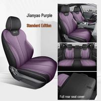 All-Season BYD Qin L Seat Covers: Breathable Linen with Perforated Leather, Fully Enclosed and Ventilated Vehicle model year noted