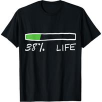 NAS DAILY 38% LIFE T-Shirt T-Shirt S juoda