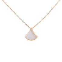 Bvlgari Divas Dream Mini Fan Mother Of Pearl 18K Rose Gold Necklace Women necklace CL859984-360209 Box,Warranty Not Included