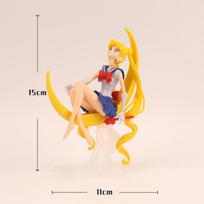 Anime Figures Female Warrior Moon Hare Doll Charm Angel Sailor Kawaii PVC Action Decoration Present Ideal For Girls