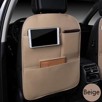 1PC Car Seat Back PU leather Protector Dust-proof For Children/ Baby Kick Mat Protect from Mud Dirt waterproof car seat cover smėlis