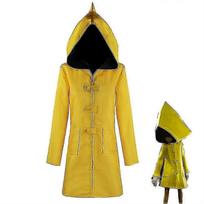 Little Nightmares Cosplay Kostiumas Unisex Geltonas Ilgas Striukės Palto Halloween Cosplay Pasirodymų Drabužis Kid 140 yellow