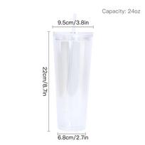 NEW DIY 24oz Capacity Snowglobe Tumbler Pre-Drilled Holes Transparent Snow Globe Cup DIY Mason Jar Cups Drinkware